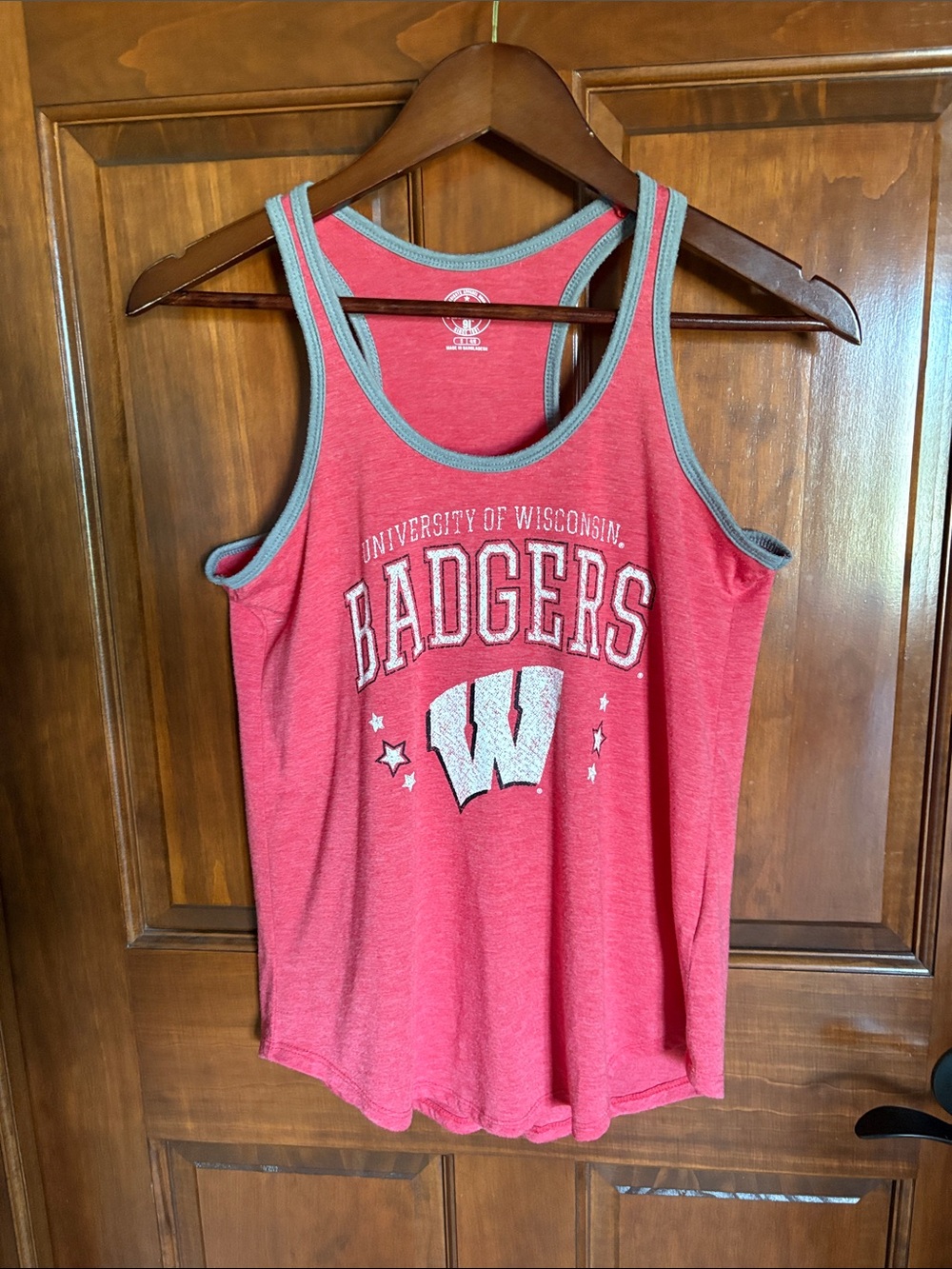 Rivalry Threads Red Wisconsin Badgers Tank with Gray Trim- Women's Small